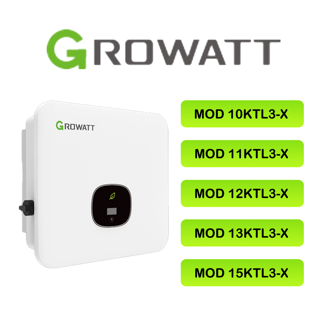 Growatt Mod15ktl3X Mod 15ktl3-X 15kw 2 Mppts եռաֆազ բնակելի ՖՎ ինվերտոր արևային էներգիայի համակարգի համար