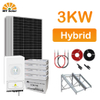 Տնային օգտագործում 3kw 3000W Hybrid Solar Electricity Energy Power Systems Photovoltaic Panel System