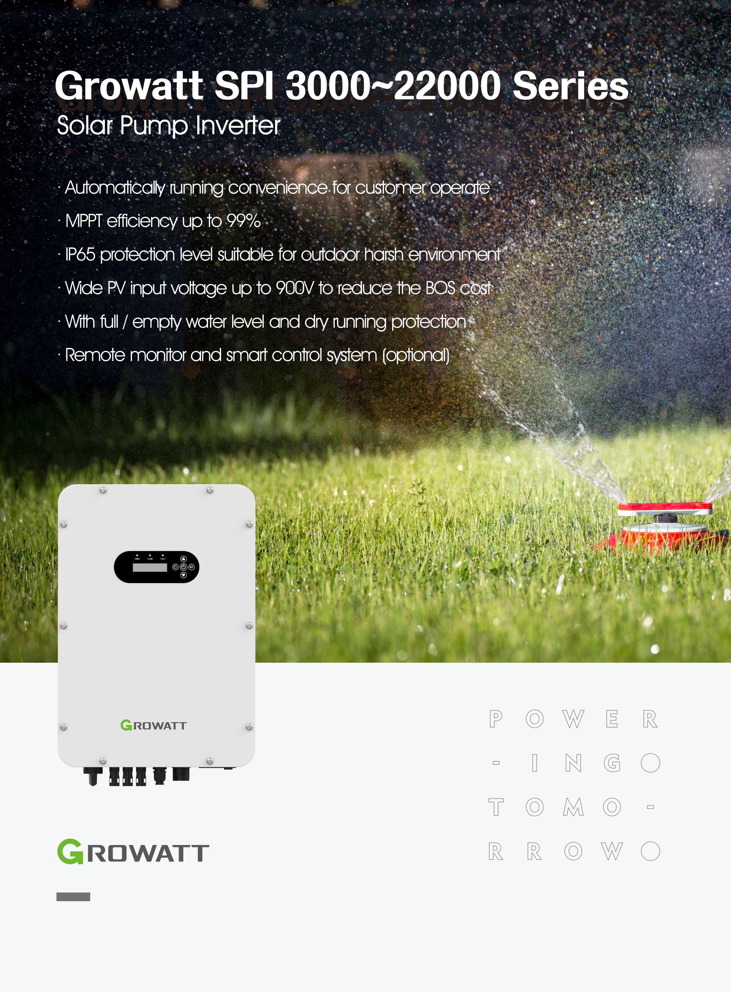 Growatt Inverter Լավ որակի 3000-20000series Off Grid Pure Sine Wave Power Photovoltaic Inverter by Mysolar